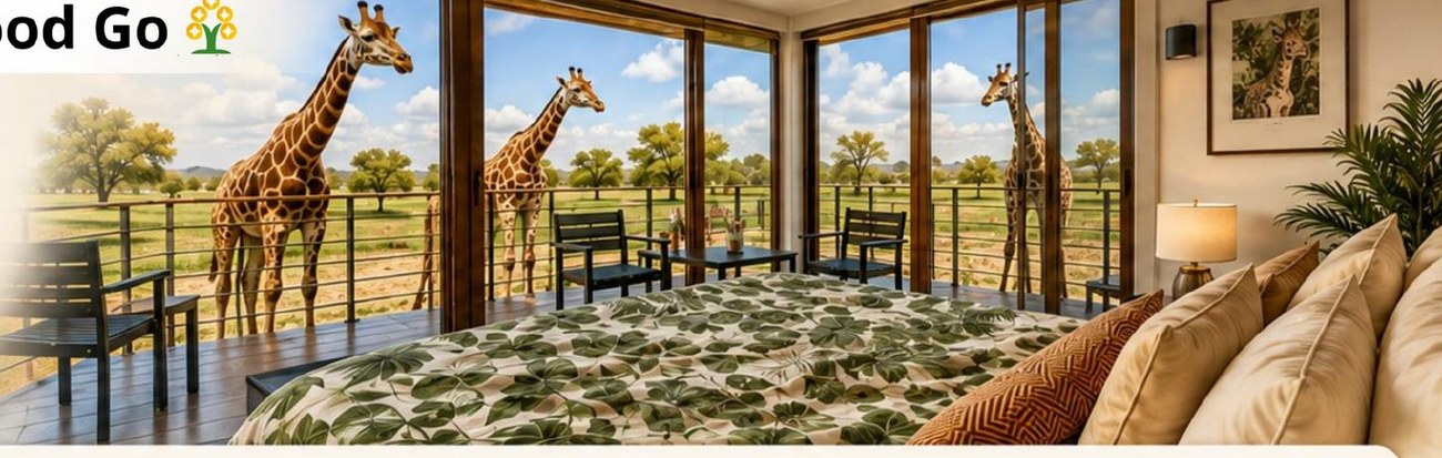 TikTok GO hotel marketing — Blue Hills Ranch giraffe safari villa